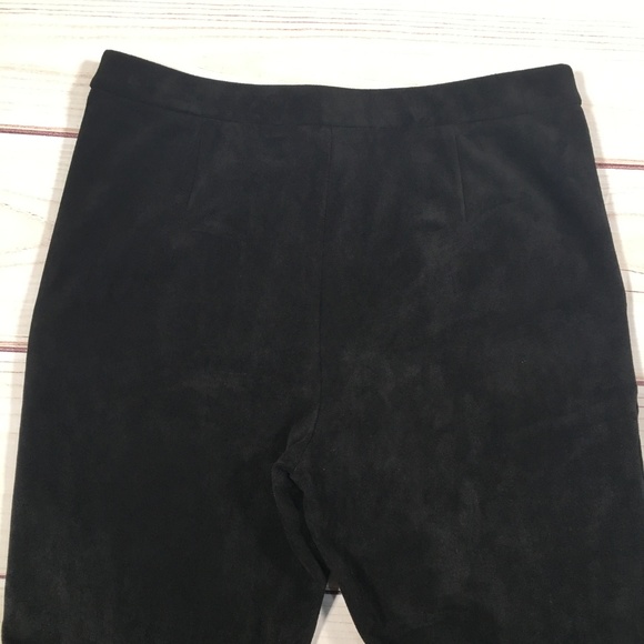 KARL LAGERFELD Black Fabric Suede Pants Size 4 - Picture 5 of 8